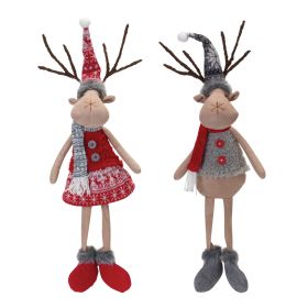 Deer Shelf Sitter (Set of 2) 23"H Polyester