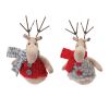 Deer Ornament (Set of 12) 6"H Polyester