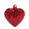 Heart Ornament (Set of 12) 3.75"H Glass