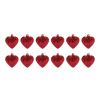 Heart Ornament (Set of 12) 3.75"H Glass