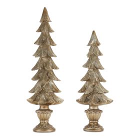 Tree (Set of 2) 19"H, 23"H Resin