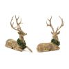 Deer (Set of 2) 8.5"L x 10.5"H, 10.25"L x 10.5"H Resin