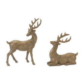 Deer (Set of 6) 3.5"L x 3.5"H, 3.5"L x 5"H Resin