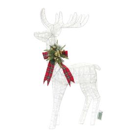 LED Deer 18.5"L x 34"H Cotton String 3 AA Batteries, Not Included