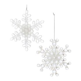 Snowflake Ornament (Set of 24) 5.25"H Acrylic