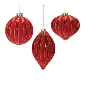 Ornament (Set of 6) 4.25"H, 4.75"H, 6"H Glass