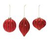 Ornament (Set of 6) 4.25"H, 4.75"H, 6"H Glass