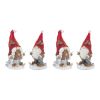 Gnome on Skis (Set of 4) 6.75"H Resin