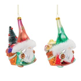 Gnome Ornament (Set of 6) 5.25"H Glass