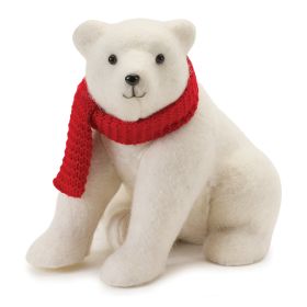 Polar Bear (Set of 2) 8.5"L x 10"H Foam/Polyester