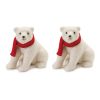 Polar Bear (Set of 2) 8.5"L x 10"H Foam/Polyester