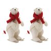 Polar Bear on Skis (Set of 2) 9"L x 15.5"H Foam/Polyester