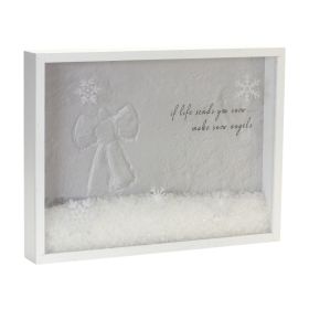 Christmas Frame w/Snow 15.75"L x 11.75"H MDF/Acrylic