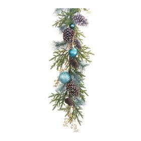 Pine Garland w/Ornament 6' L Plastic