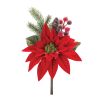 Poinsettia Pick (Set of 2) 18"H Polyester