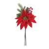 Poinsettia Pick (Set of 2) 18"H Polyester