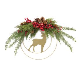 Deer and Pine Wall Décor 33"L x 18"H Plastic/Metal