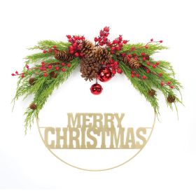 Merry Christmas Sign and Pine Wall Décor 28.5"L x 21"H Plastic/Metal