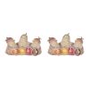 Fall Birds w/Acorn Hats (Set of 2) 7"L x 3.75"H Resin