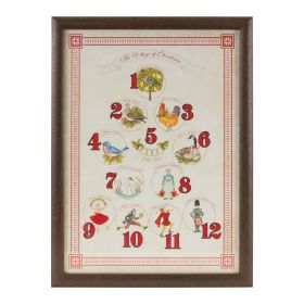 Framed 12 Days Of Christmas 15"L x 20"H MDF/Glass