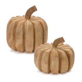 Pumpkin (Set of 2) 7"H, 9"H Resin