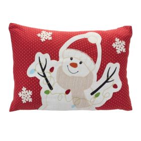 Snowman Pillow 17"L x 12"H Polyester