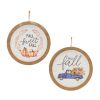 Fall Plaque (Set of 2) 11.5"SQ MDF/Wood