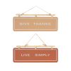 Live Simply and Give Thanks Sign (Set of 2) 15.75"L x 9"H Iron