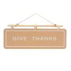 Live Simply and Give Thanks Sign (Set of 2) 15.75"L x 9"H Iron