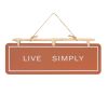 Live Simply and Give Thanks Sign (Set of 2) 15.75"L x 9"H Iron