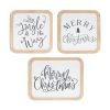 Christmas Plaque (Set of 12) 5"SQ, 5"SQ, 6.5"L x 5"H MDF/Wood