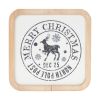 Christmas Mail Stamp Plaque (Set of 12) 5"SQ MDF/Wood