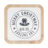 Christmas Mail Stamp Plaque (Set of 12) 5"SQ MDF/Wood