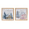 Home and Cabin Frame (Set of 2) 14"SQ MDF/Wood