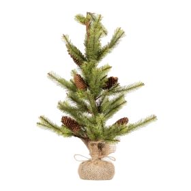 Pine Tree w/Burlap Base (Set of 2) 2'H PVC