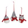 Winter Bird Ornament (Set of 12) 4"H, 4"H, 5"H Foam/Polyester