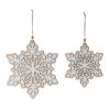 Snowflake Ornament (Set of 24) 7"H, 9"H Wood