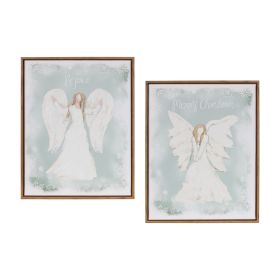 Angel Print (Set of 2) 16.25"L x 20.25"H Canvas/Plastic