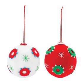 Ball Ornament (Set of 12) 3"D Polyester