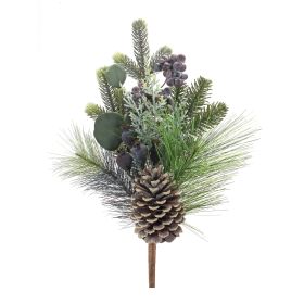 Pine/Berry/Eucalyptus Pick (Set of 2) 18"H Polyester/PVC