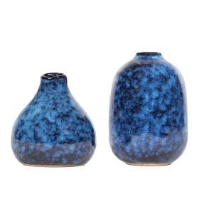 Vase (Set of 2) 5"H, 4"H Ceramic