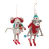 Animal Ornament (Set of 12) 6.5"H, 7.75"H Fabric