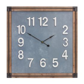 Wall Clock 23.5"SQ MDF/Iron