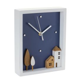 Clock 7.5"L x 9.5"H Wood/MDF