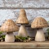 Mushroom (Set of 3) 6"H, 6.75"H, 8.25"H Resin