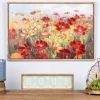 Framed Floral Print 35.5"L x 23.5"H Canvas/Wood