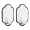 Mirror Wall Sconce (Set of 2) 13"L x 20"H Iron/Glass