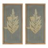 Framed Fern (Set of 2) 14"L x 27.5"H Wood/Paper