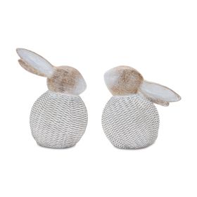 Bunny (Set of 2) 5"H, 6"H Resin