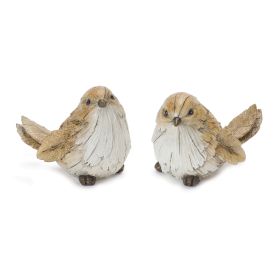 Bird (Set of 2) 3.25"H, 3.5"H Resin